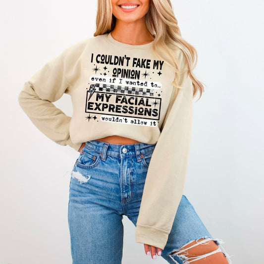 ✨ My Facial Expressions Wouldn’t Allow It Cropped Crewneck 🤍⚡⭐