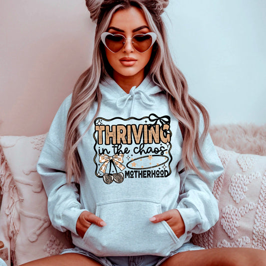 ✨ Thriving in the Chaos Motherhood Hoodie 🤎✨👩‍👧‍👦