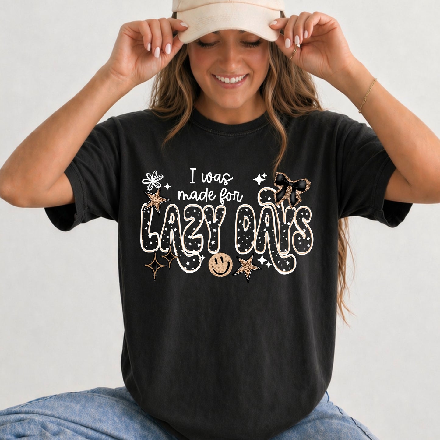 I Was Made for Lazy Days Shirt | Cozy Graphic Tee | Relaxed Weekend T-Shirt | Cute Aesthetic Shirt | Comfort Colors Style Tee | Introvert Vibes Shirt | Casual Everyday Graphic Tee ☁️✨🖤