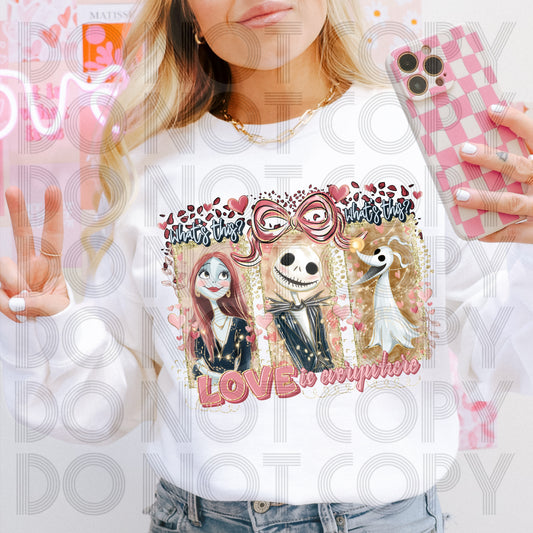 💀🩷 Love Is Everywhere Spooky Valentine Crewneck 🎀