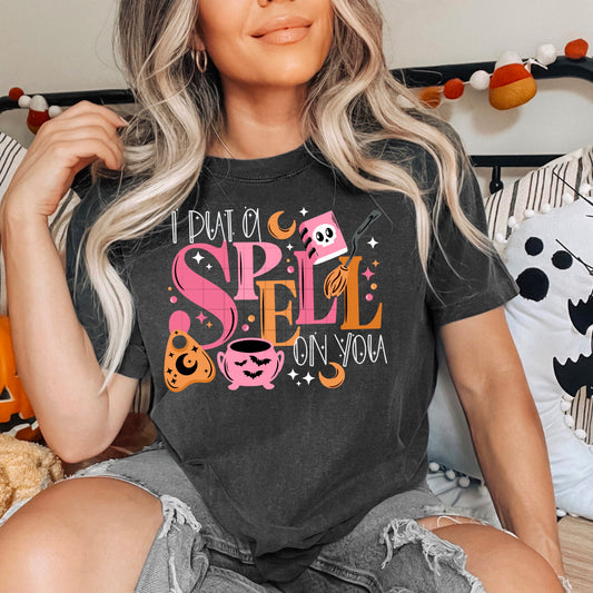 I Put a Spell on You Halloween Graphic Tee – Cute Witchy Spooky Shirt