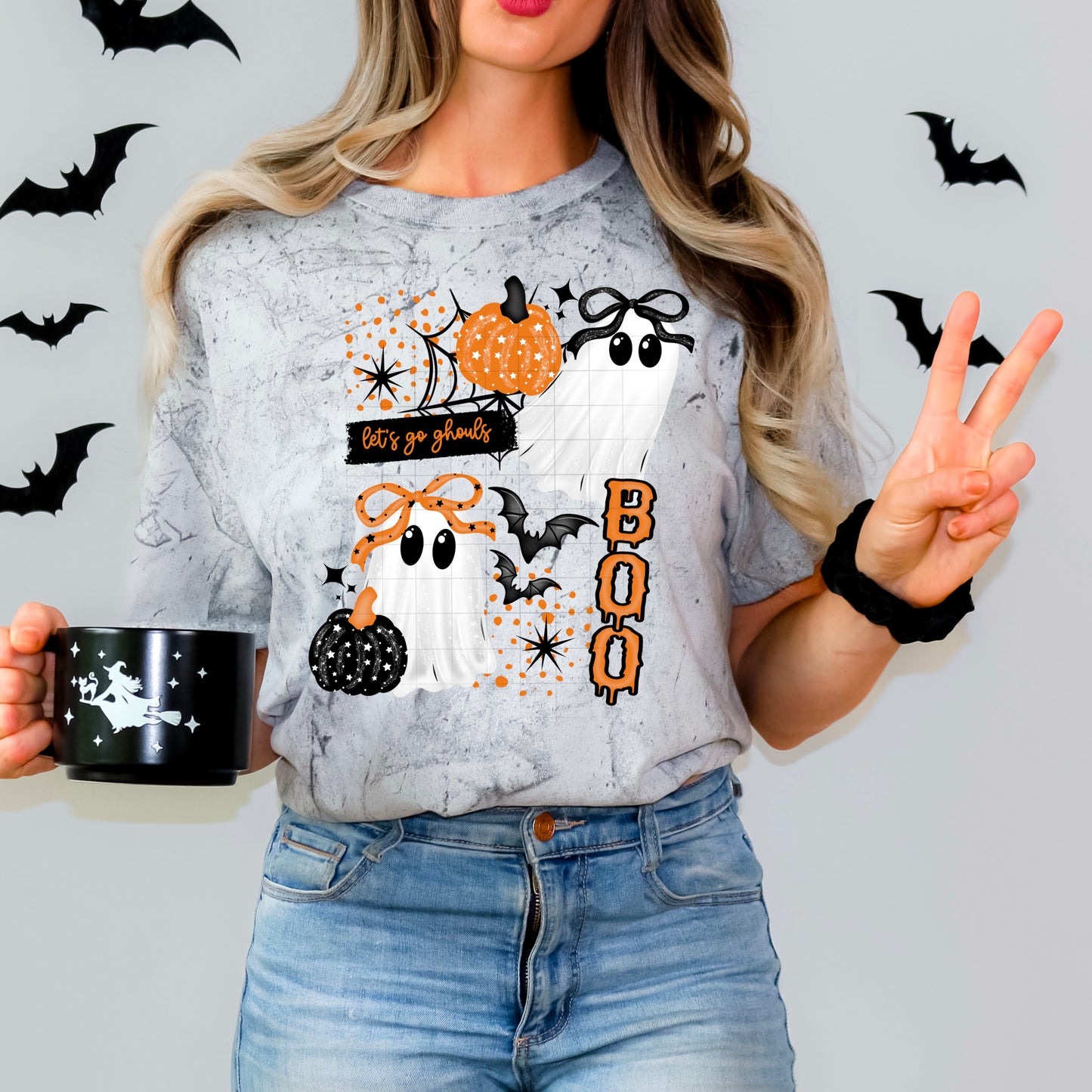 🎃👻 Let’s Go Ghouls Cute Ghost Halloween Shirt 🦇✨ BOO!