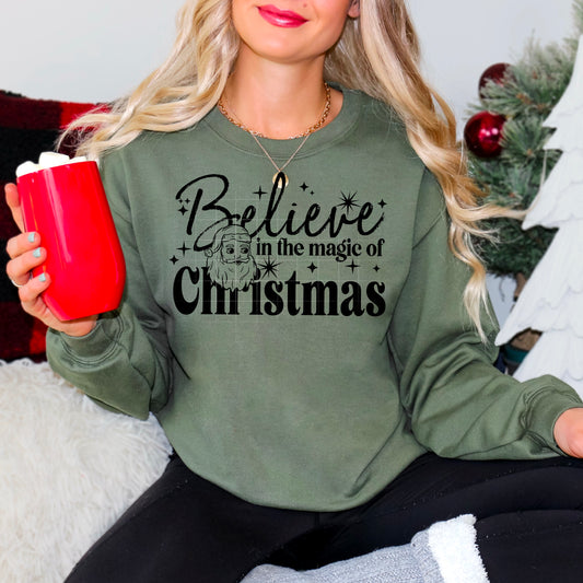 🎄✨ Believe In The Magic of Christmas Santa Sweatshirt 🎅💫