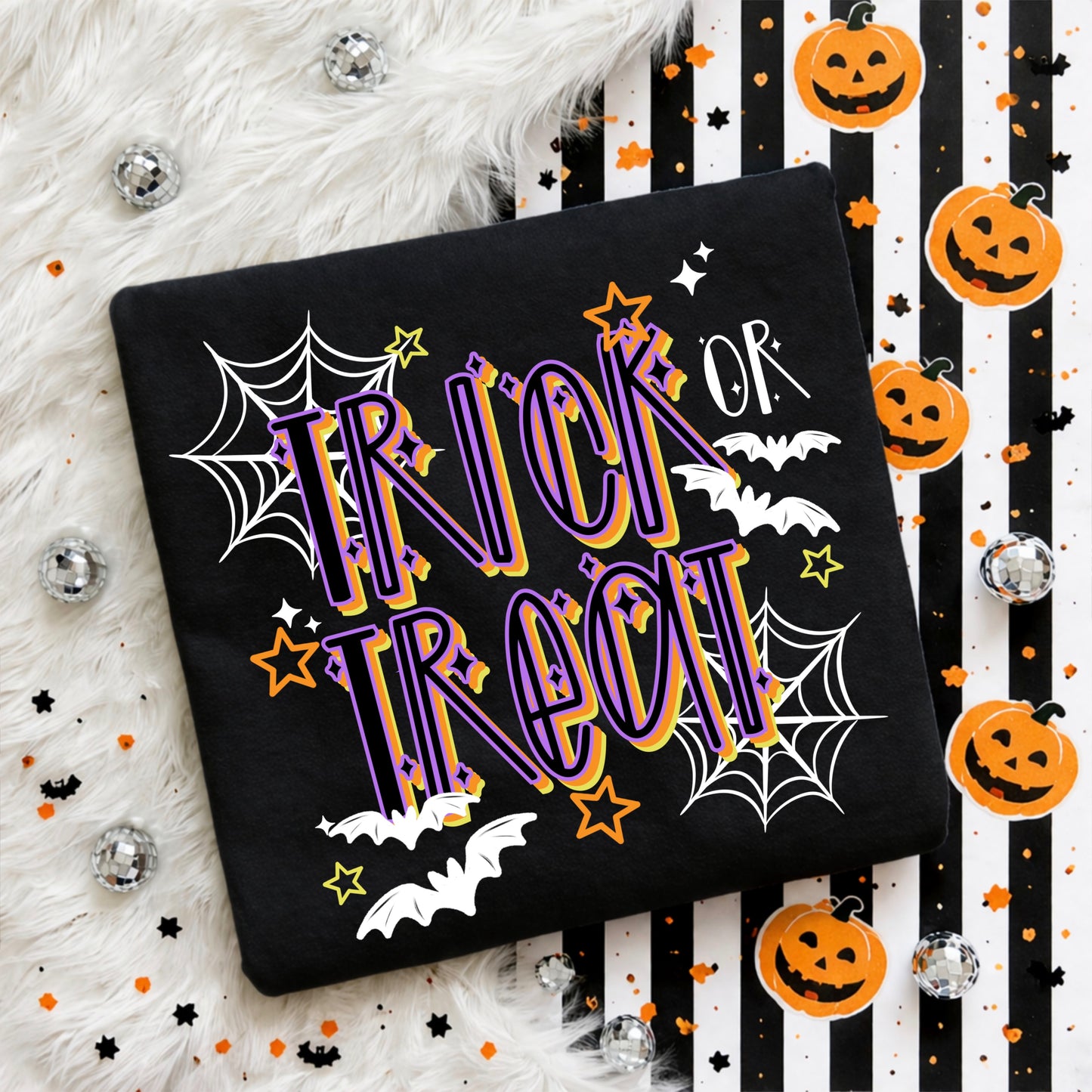 Trick or Treat Retro Halloween Graphic Tee