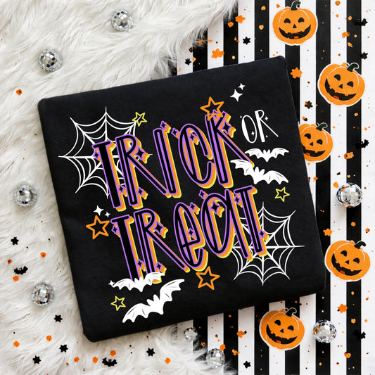 Trick or Treat Retro Halloween Graphic Tee