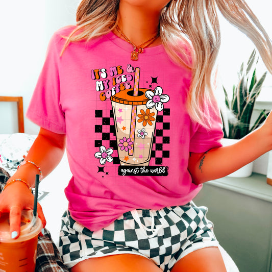 “Me & My Iced Coffee Against the World” Tee 🌸☕✨