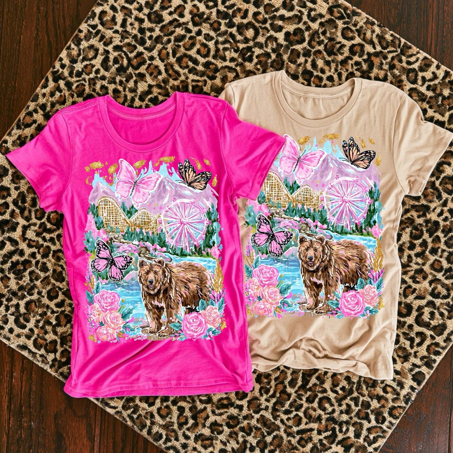 Smoky Mountains Bear Shirt | Great Smoky Mountains Graphic Tee | Nature Lover T-Shirt | Mountain Adventure Shirt | Wildlife & Butterfly Floral Tee | National Park Gift