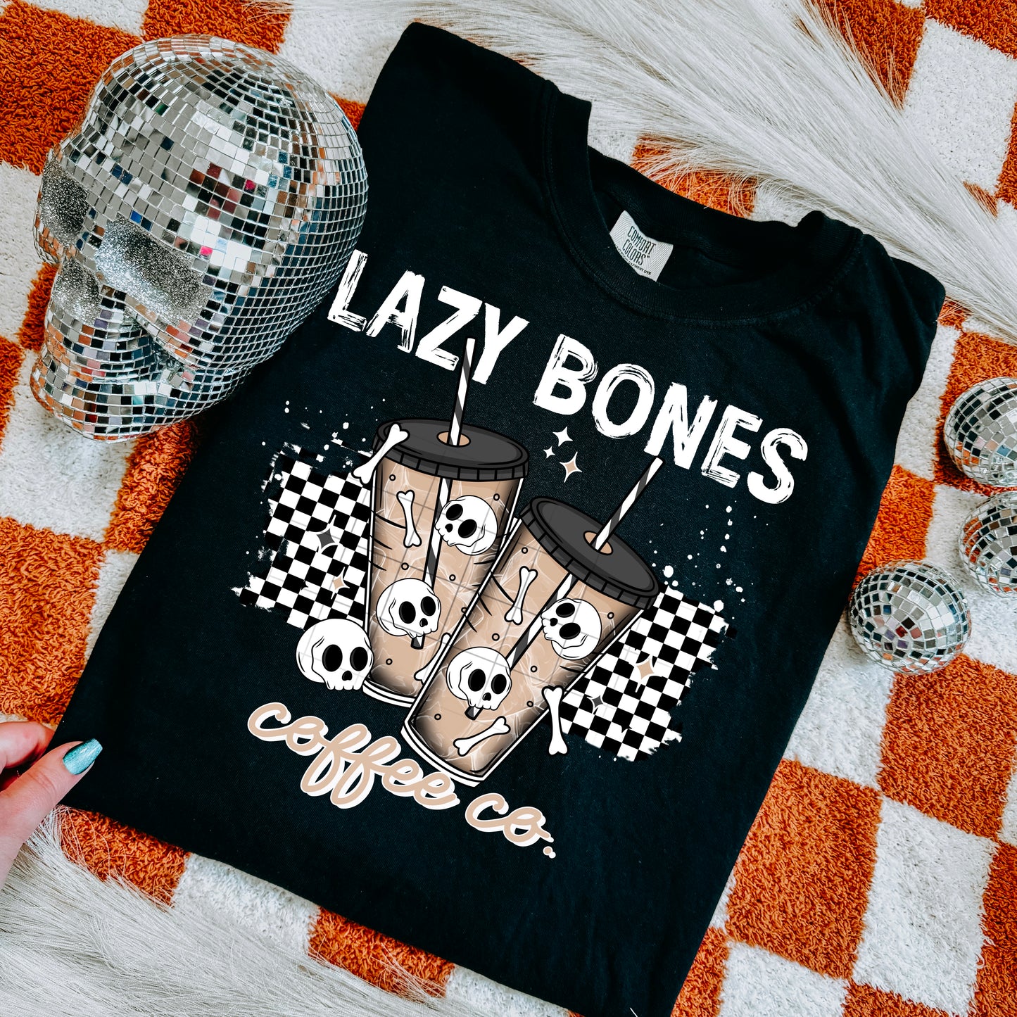 Lazy Bones Coffee Co. 💀☕ Skeleton Iced Coffee Tee