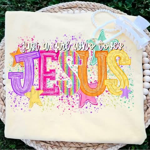 Just A Girl Who Loves Jesus Shirt | Christian Women's Graphic Tee | Faith Based Shirt