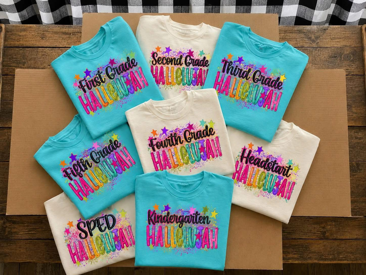Hallelujah Teacher Grade Level Shirt | Kindergarten First Second Third Fourth Fifth Grade | SPED & Head Start Teacher Tee