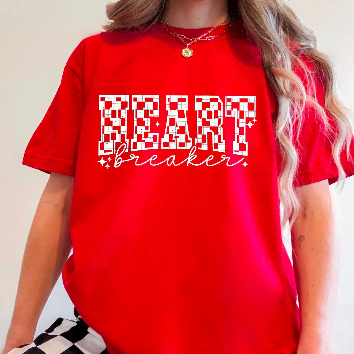 ❤️💘 Heartbreaker Checkered Valentine Tee 💋✨