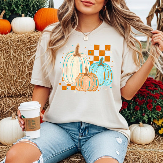 Fall Pumpkin Graphic Tee | Rustic Autumn Pumpkin Shirt