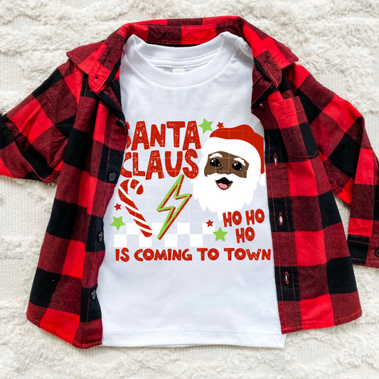Santa Claus 🎅✨ Ho Ho Ho Christmas Kids Tee
