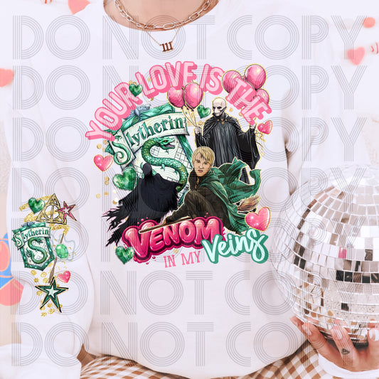 Your Love Is the Venom in My Veins Shirt | Dark Wizard Valentine Tee