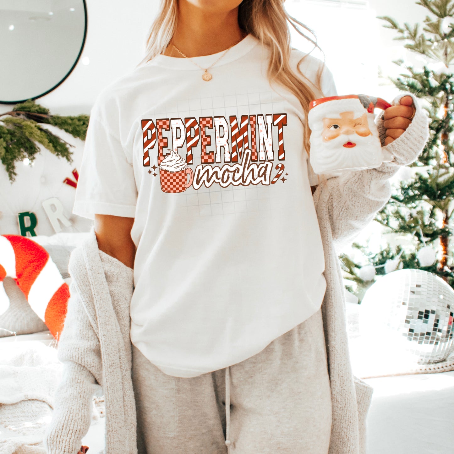 Peppermint Mocha Christmas Tee 🎄☕✨ Cozy Holiday Vibes