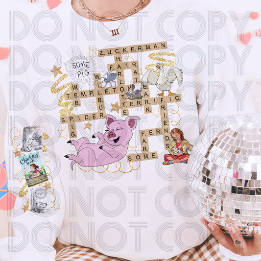 Charlotte’s Web Inspired Word Collage Shirt | Classic Book Tee