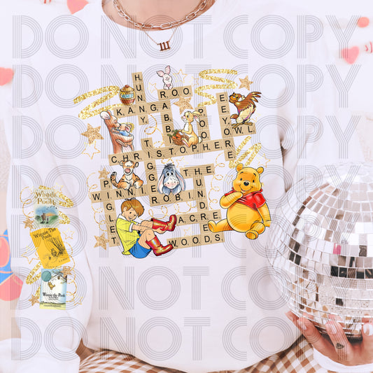 Winnie the Pooh Inspired Word Collage Shirt | Storybook Graphic Tee