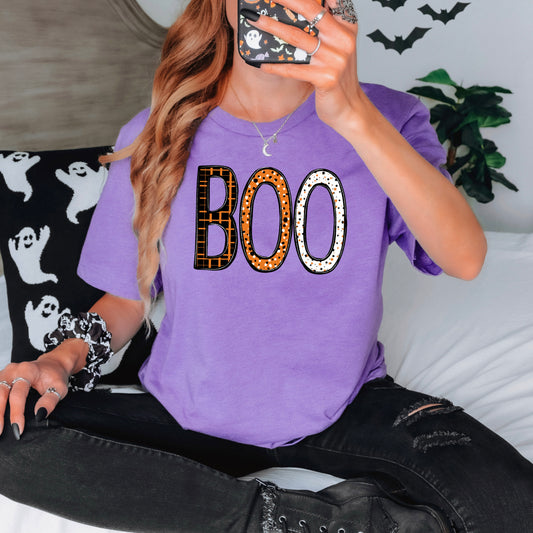 BOO Halloween Graphic Tee | Cute Spooky Season Shirt