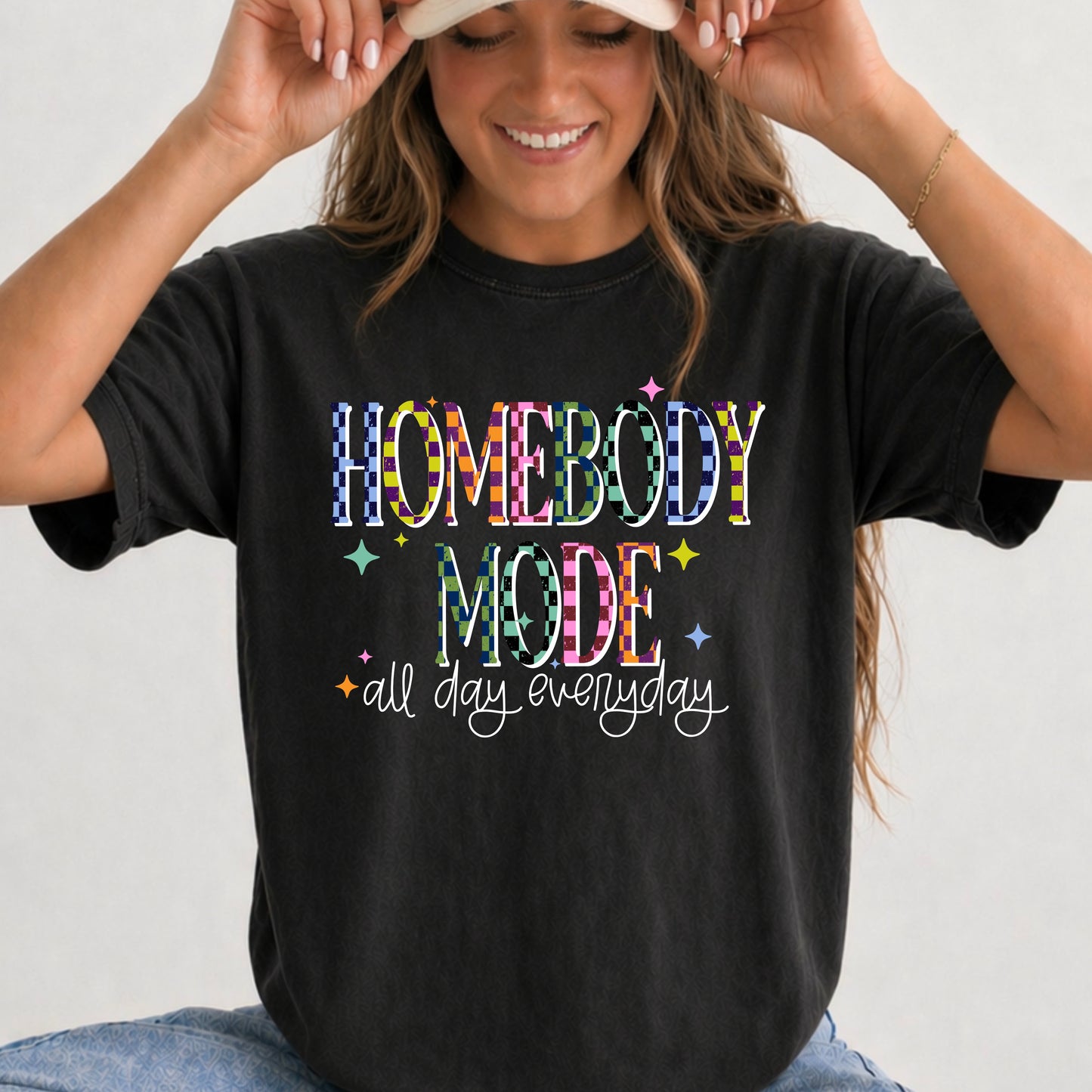 Homebody Mode All Day Everyday Shirt | Cozy Introvert Graphic Tee | Book Lover Shirt | Stay Home Aesthetic T-Shirt | Comfy Unisex Lifestyle Tee 🏡☕✨