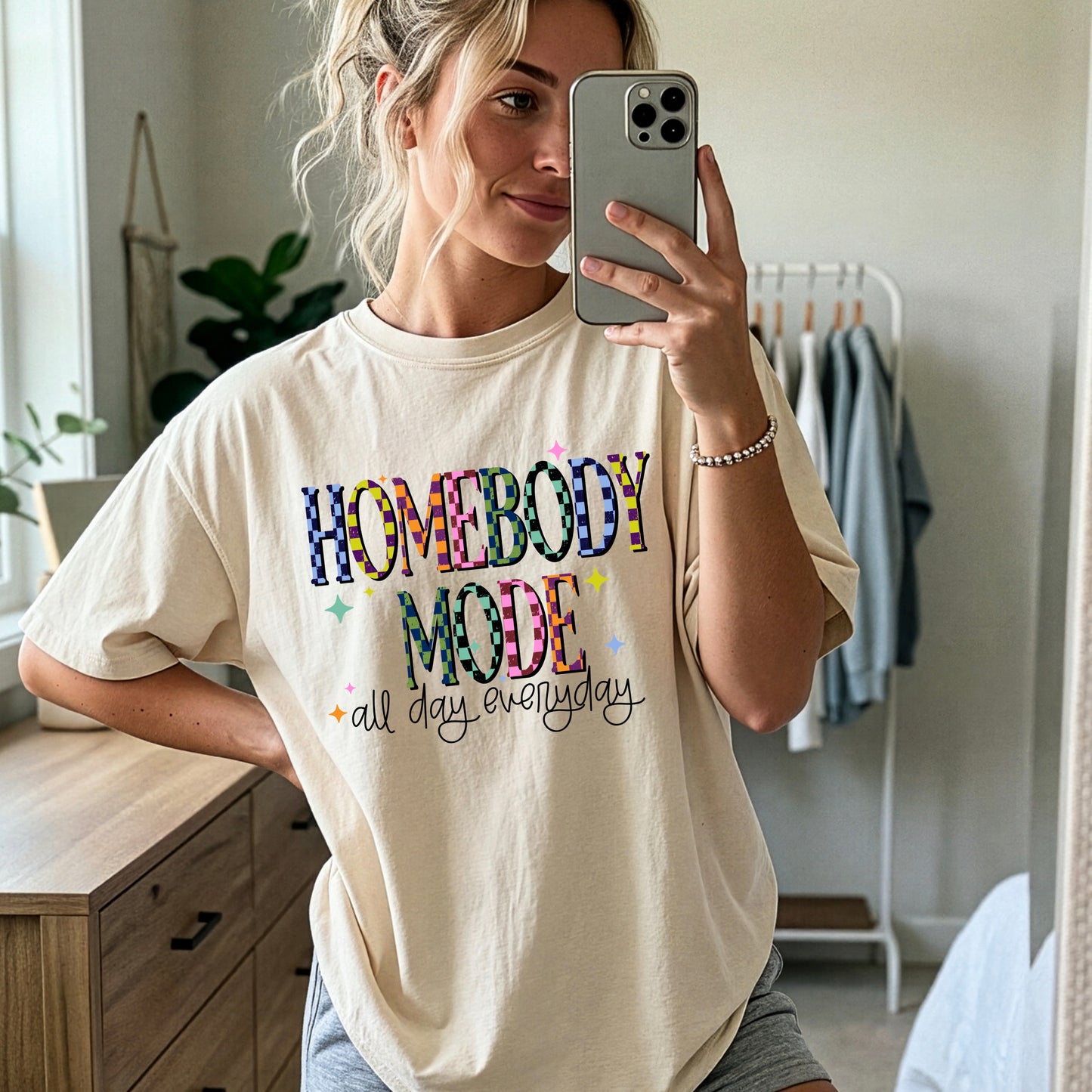 Homebody Mode All Day Everyday Shirt | Cozy Introvert Graphic Tee | Book Lover Shirt | Stay Home Aesthetic T-Shirt | Comfy Unisex Lifestyle Tee 🏡☕✨