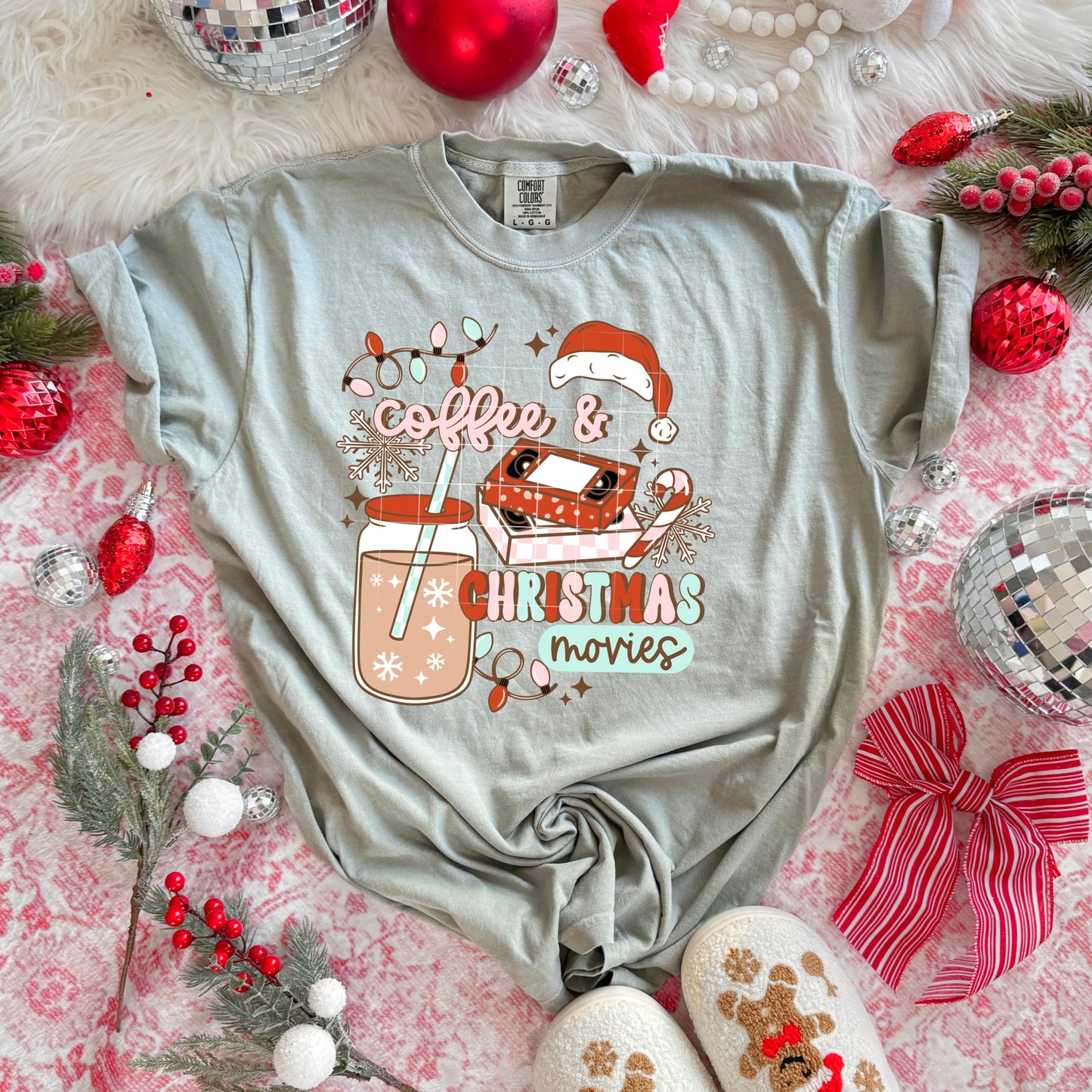 Coffee ☕🎄 & Christmas Movies Tee