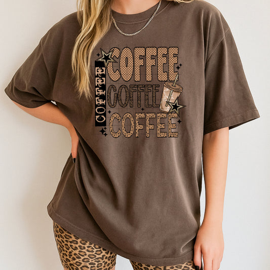 Coffee Coffee Coffee Graphic Tee Iced