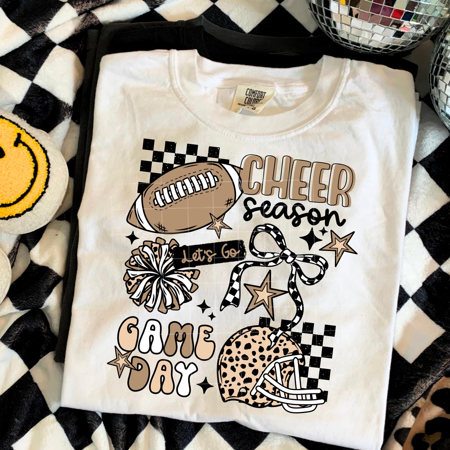 Cheer Season Game Day Graphic Tee – Football Cheerleader Spirit Shirt