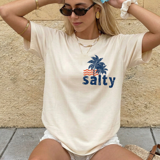 Salty Shirt 🌴 Beach Palm Tree Graphic Tee