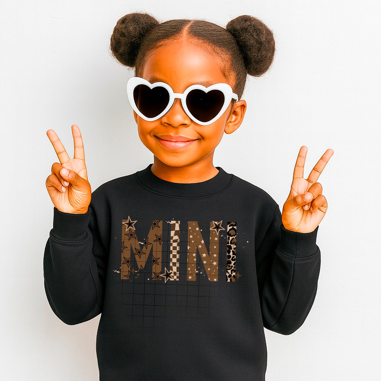 ✨ Neutral Stars & Leopard MINI Sweatshirt 🤎⭐🐆