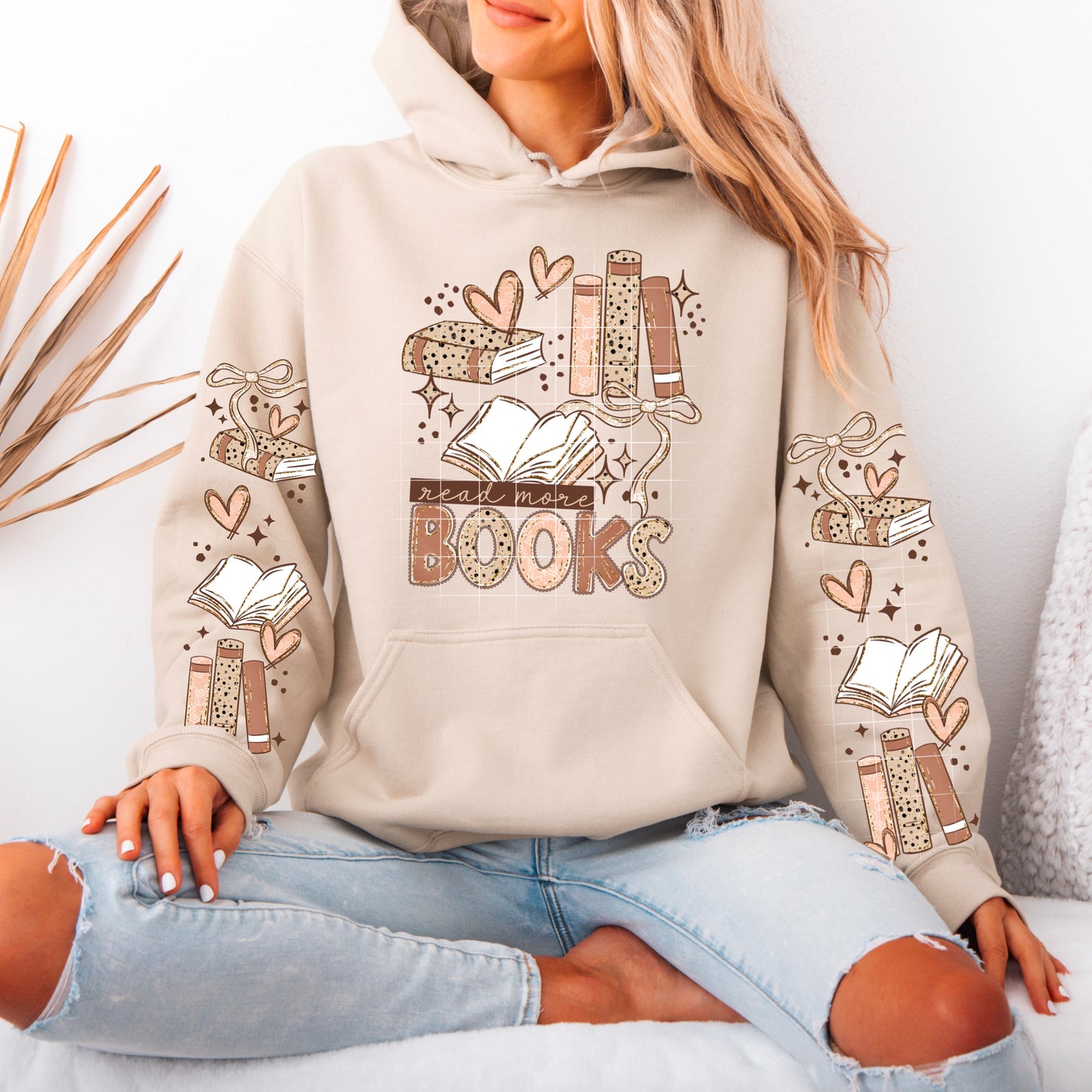 Books and Bows Graphic Hoodie
