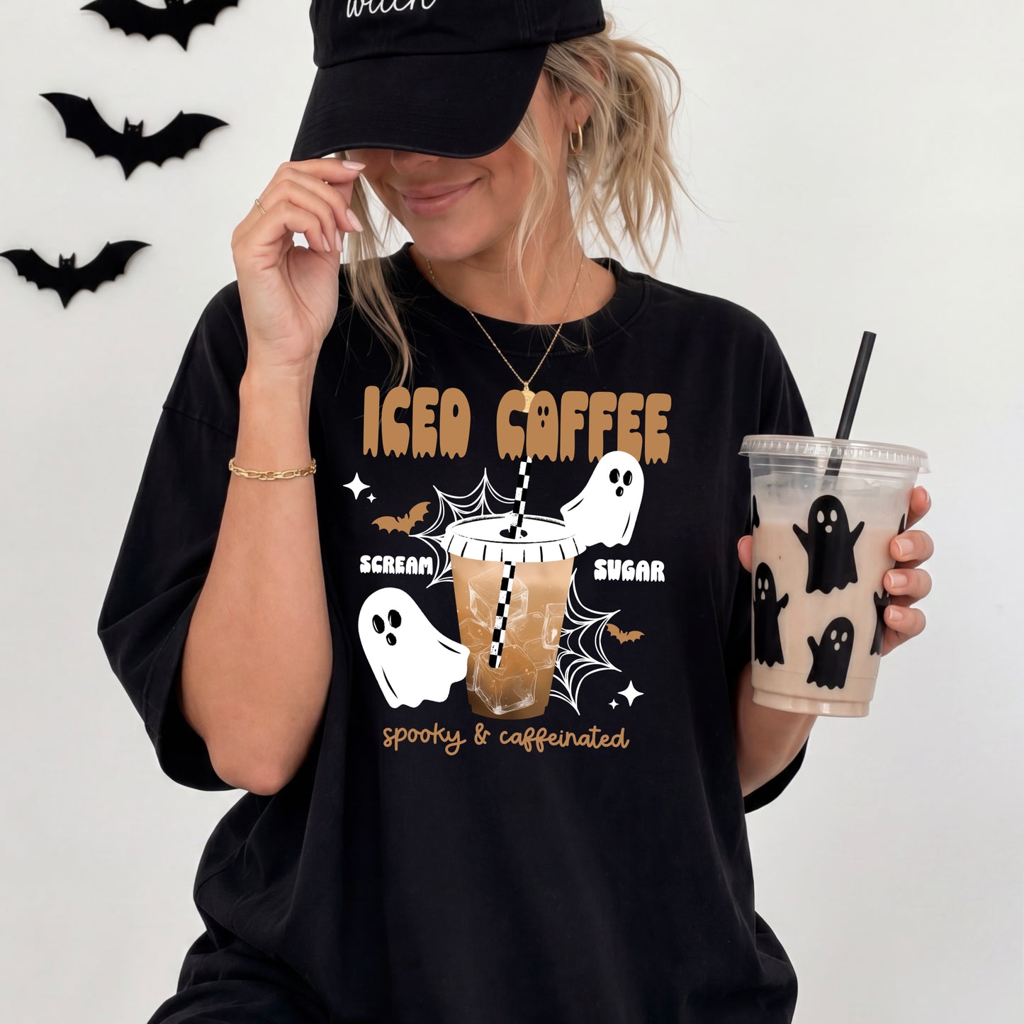 Iced Coffee Spooky & Caffeinated Graphic Tee