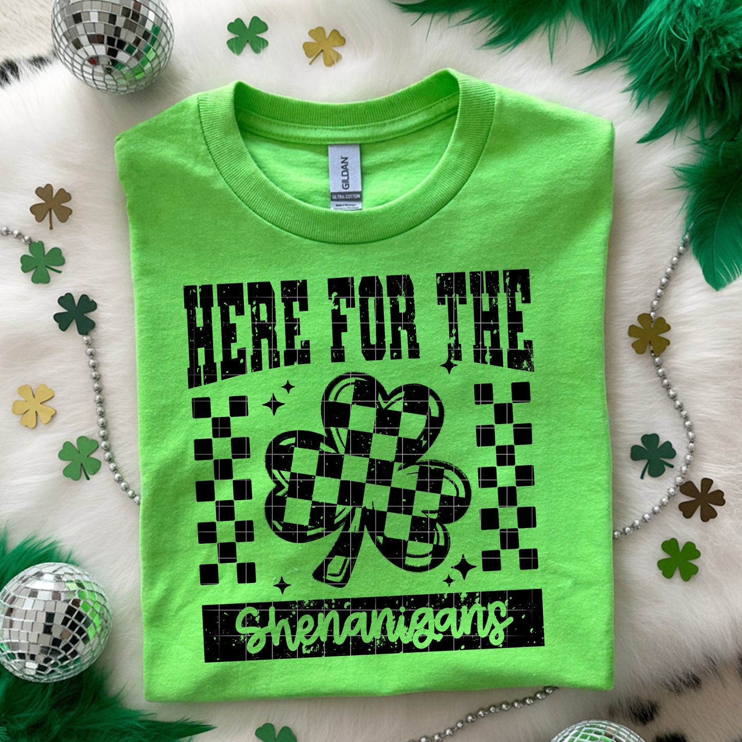 Here for the Shenanigans St. Patrick’s Day Shirt – Shamrock Lucky Tee