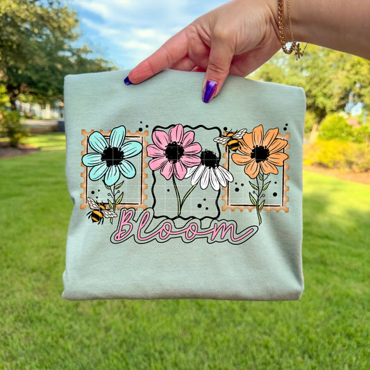 Bloom Floral Graphic T-Shirt – Bee & Wildflower Design