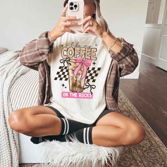 I like My Coffee On The Rocks Graphic Tee