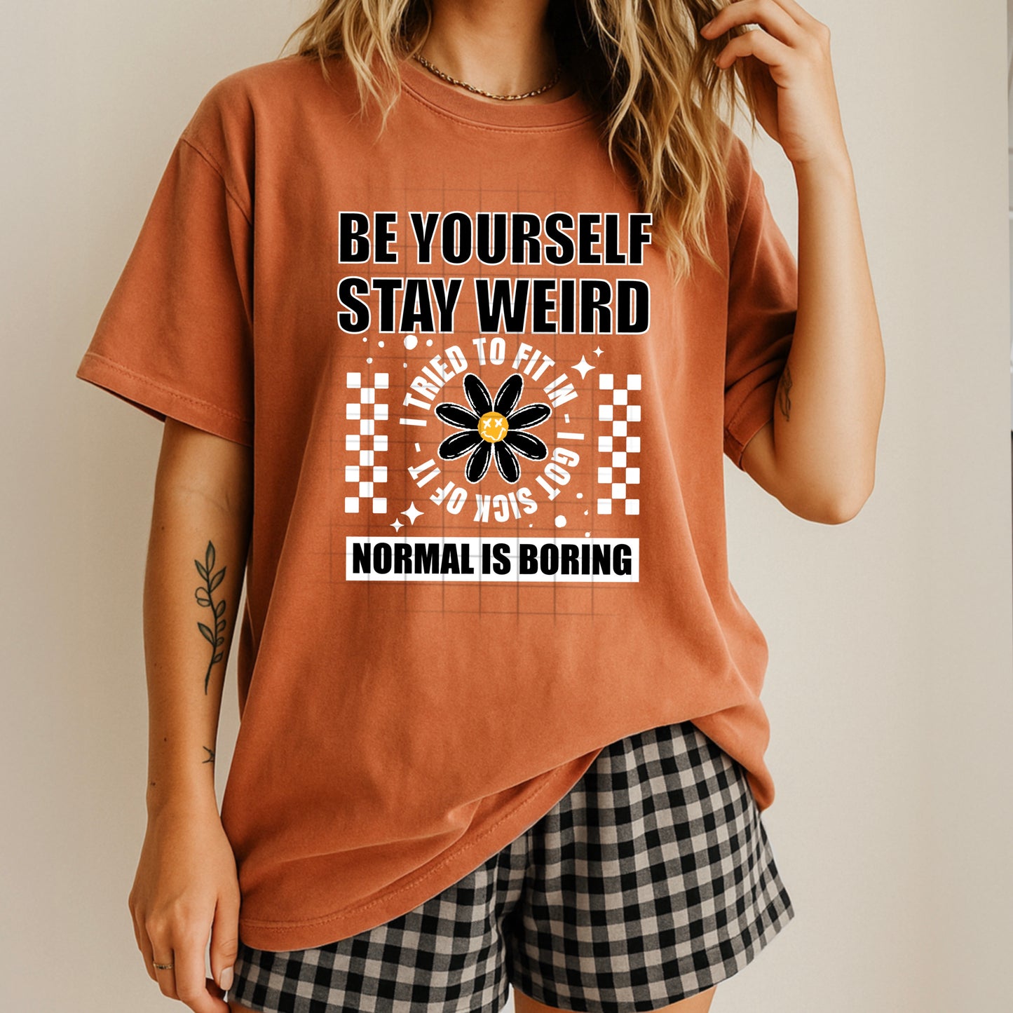 Be Yourself Stay Weird Shirt – Normal Is Boring Graphic Tee