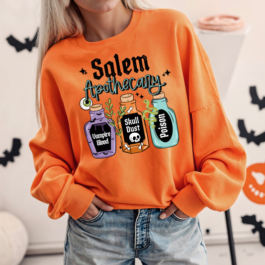 Salem Apothecary Potion Bottle Graphic Sweatshirt 🧙‍♀️🎃