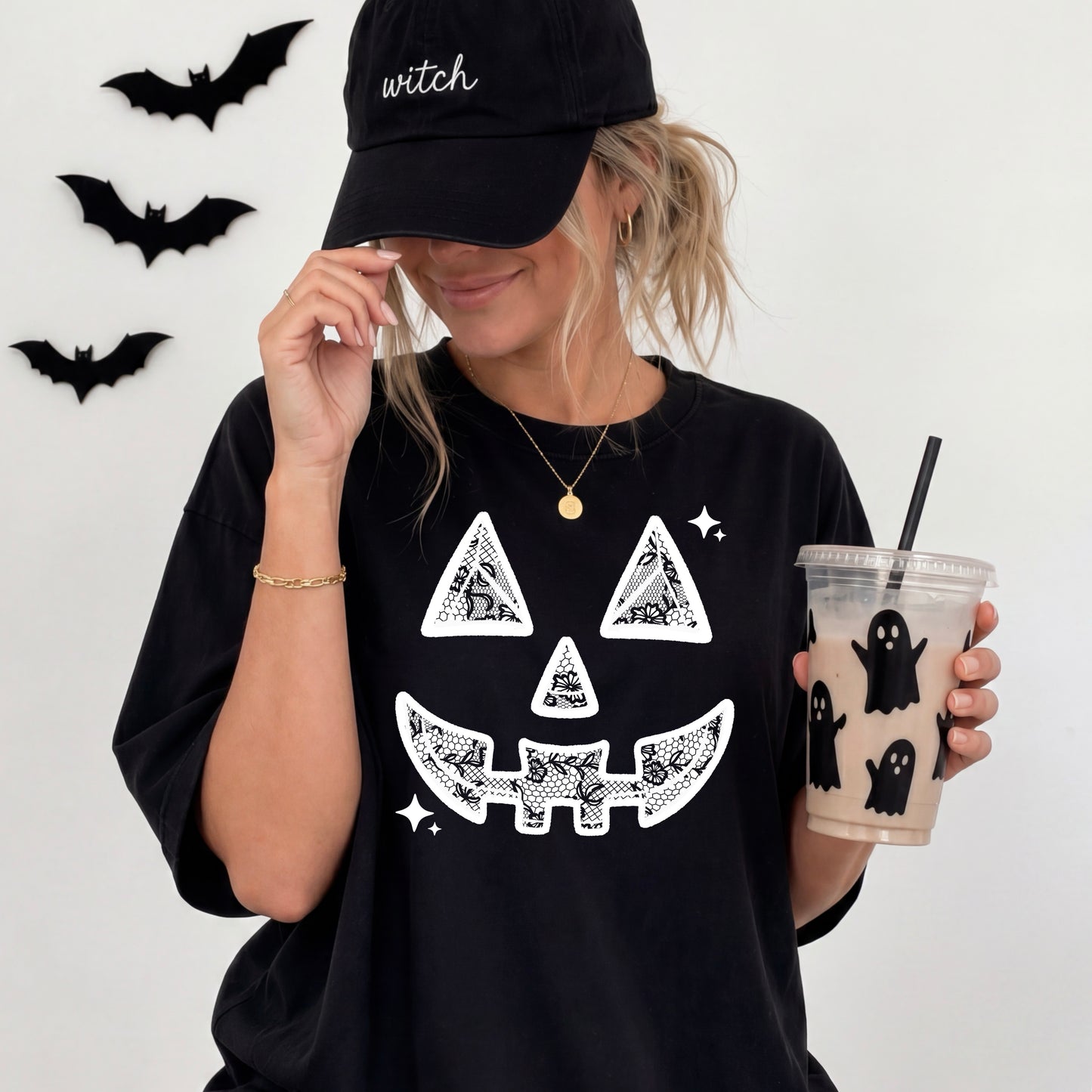 Vintage Pumpkin Face Halloween Graphic Tee | Retro Jack-O'-Lantern Fall Shirt