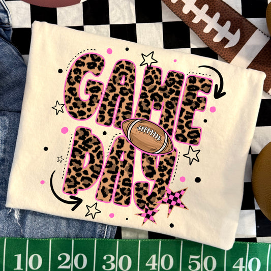 Game Day Cheetah Graphic T-Shirt