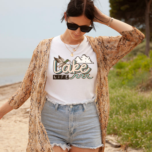 Lake Life Graphic T-Shirt | Lake Lover Tee | Summer Outdoor Unisex Shirt | Boating and Vacation Apparel