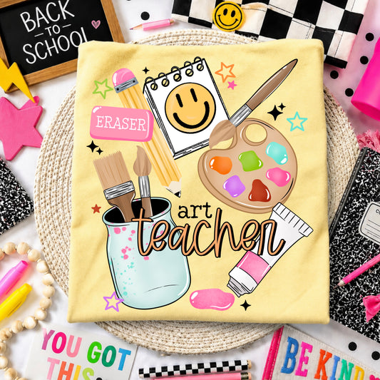 Art Teacher Graphic T-Shirt | Creative Teacher Tee | Back to School Shirt | Teacher Appreciation Gift | Unisex Graphic Tee