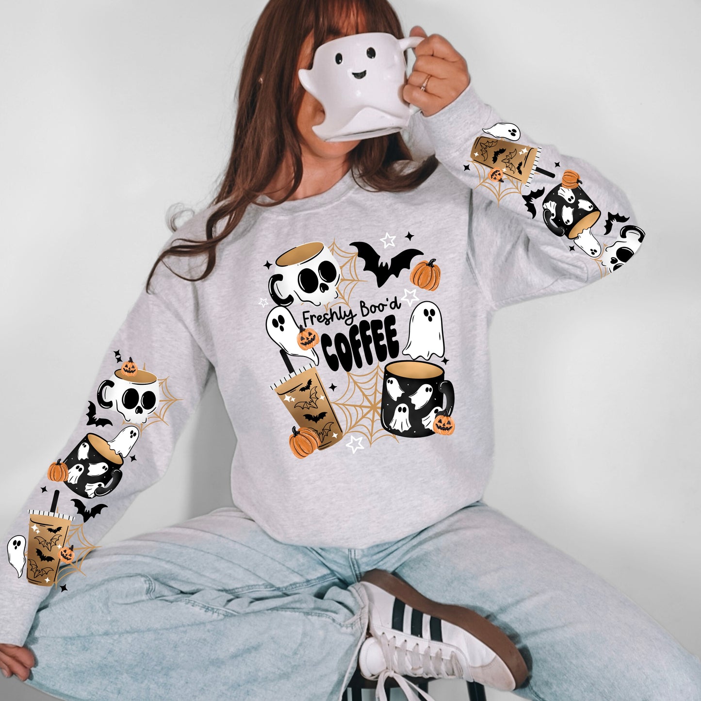 Freshly Boo'd Coffee Halloween Crewneck