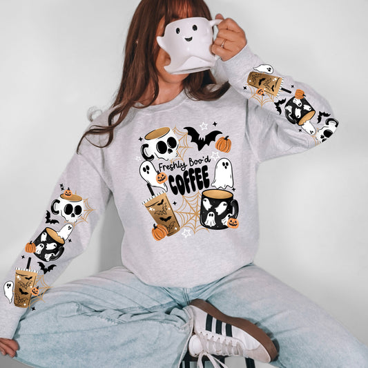 Freshly Boo'd Coffee Halloween Crewneck