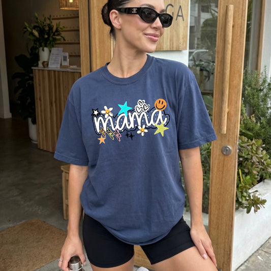 Mama Graphic T-Shirt | Cute Mom Life Tee | Trendy Motherhood Unisex Shirt | Everyday Mama Apparel