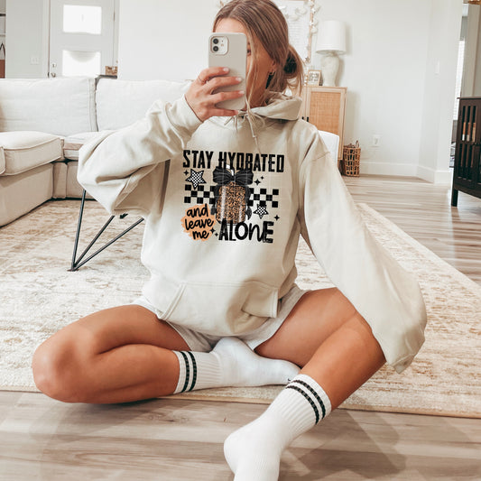 Stay Hydrated and Leave Me Alone Hoodie – Funny Sassy Graphic