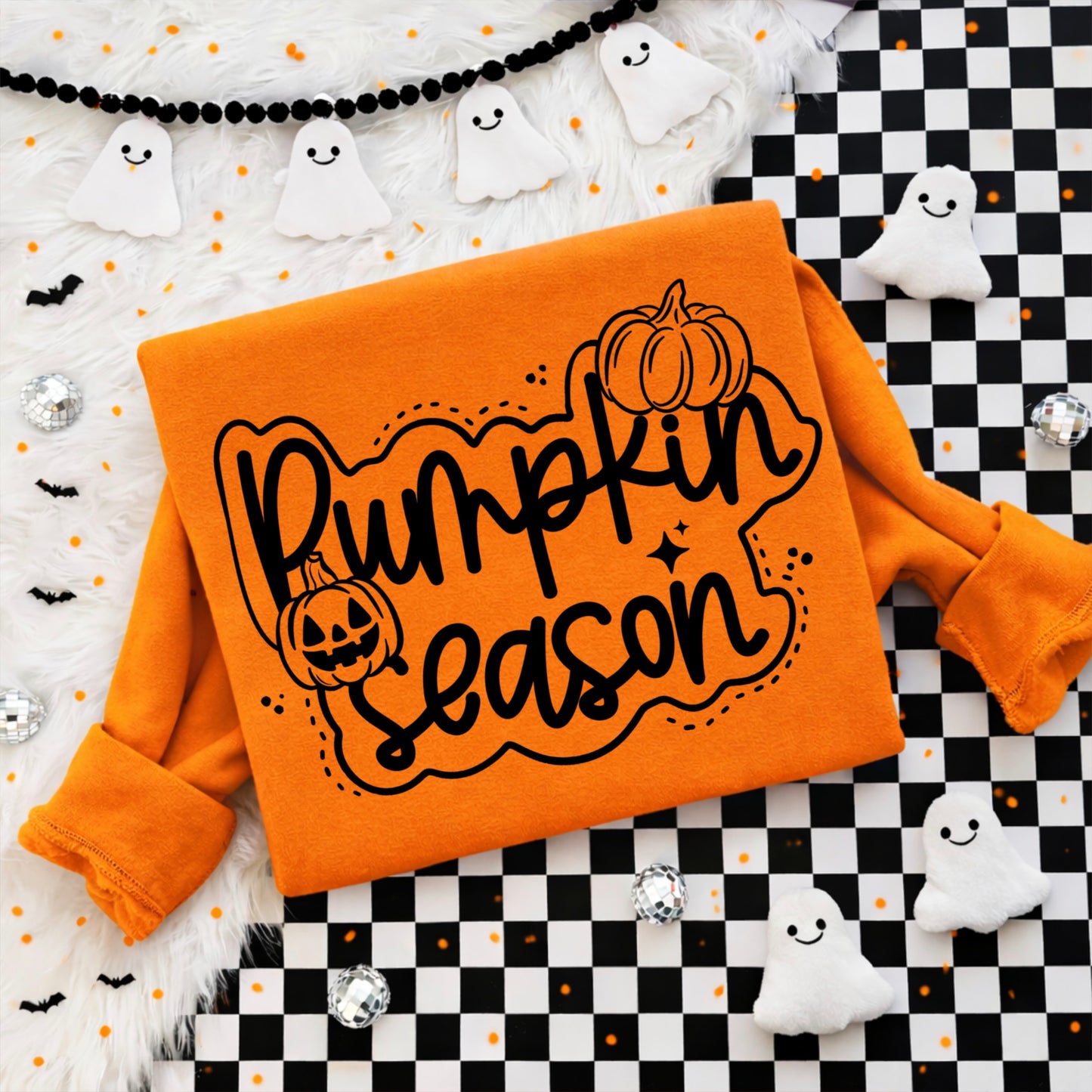 Pumpkin Season Halloween Crewneck Sweatshirt 🎃🖤✨