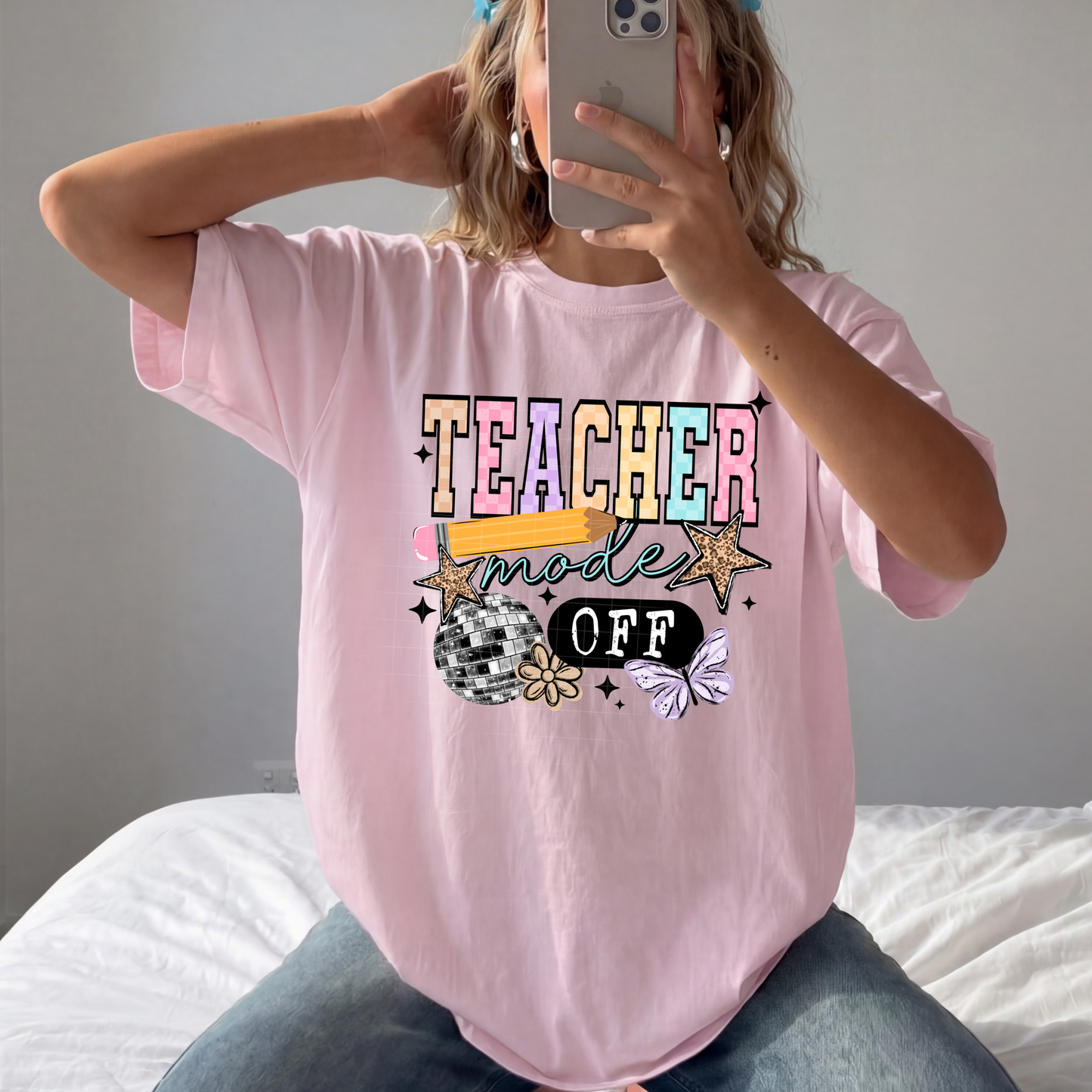 Teacher Mode Off Shirt 🍎 Funny Teacher Summer Break Tee