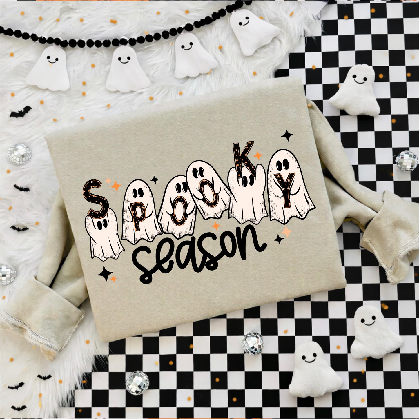 Spooky Season Ghost Halloween Crewneck Sweatshirt 👻🎃✨