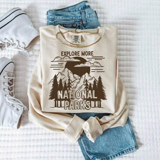 Outdoorsy Graphic Sweatshirt – Explore More National Parks