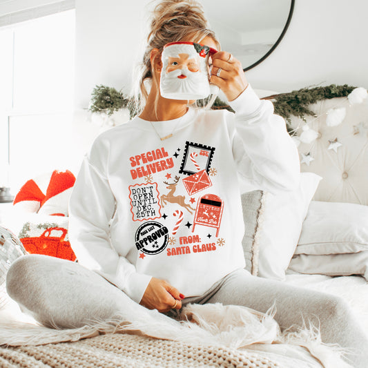 Special Delivery From Santa Sweatshirt • Christmas Postmark Mail Graphic • Holiday Crewneck