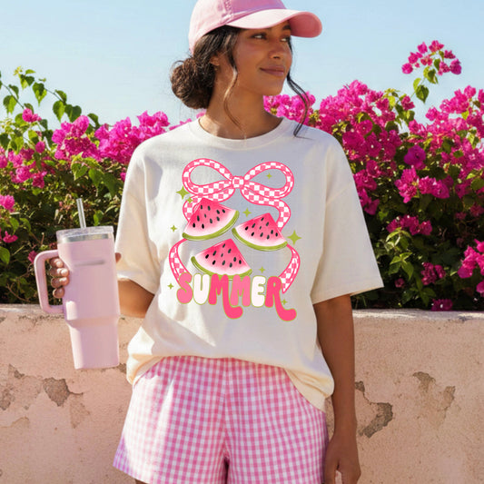 Summer Watermelon Graphic T-Shirt | Cute Fruit Tee | Sweet Summer Unisex Shirt | Fun Seasonal Apparel